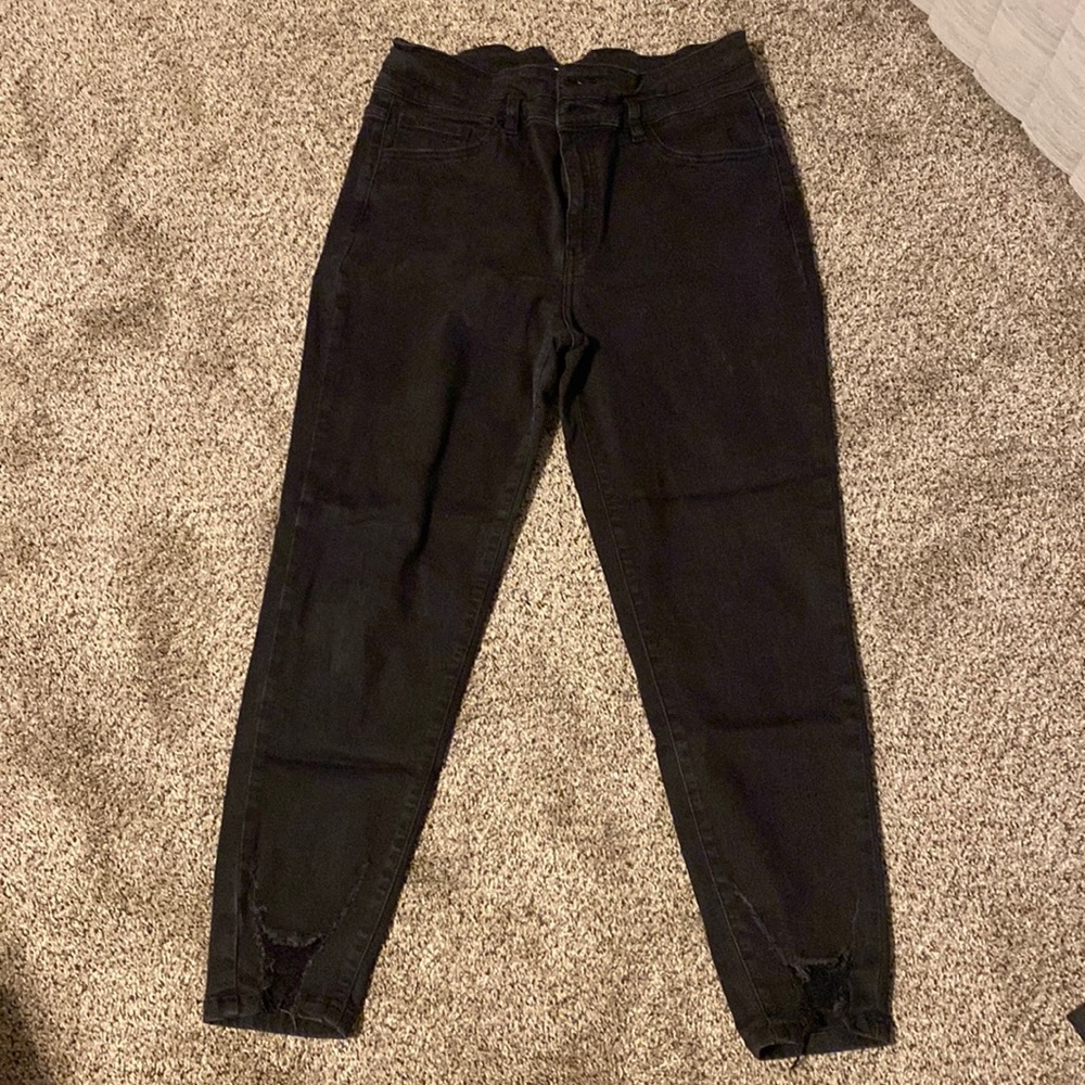Kancan Black Kurvy Ultra High Rise Ankle Skinny Jeans